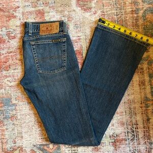 Lucky brand "Dream Jean" long length women's size 26 low rise boot cut